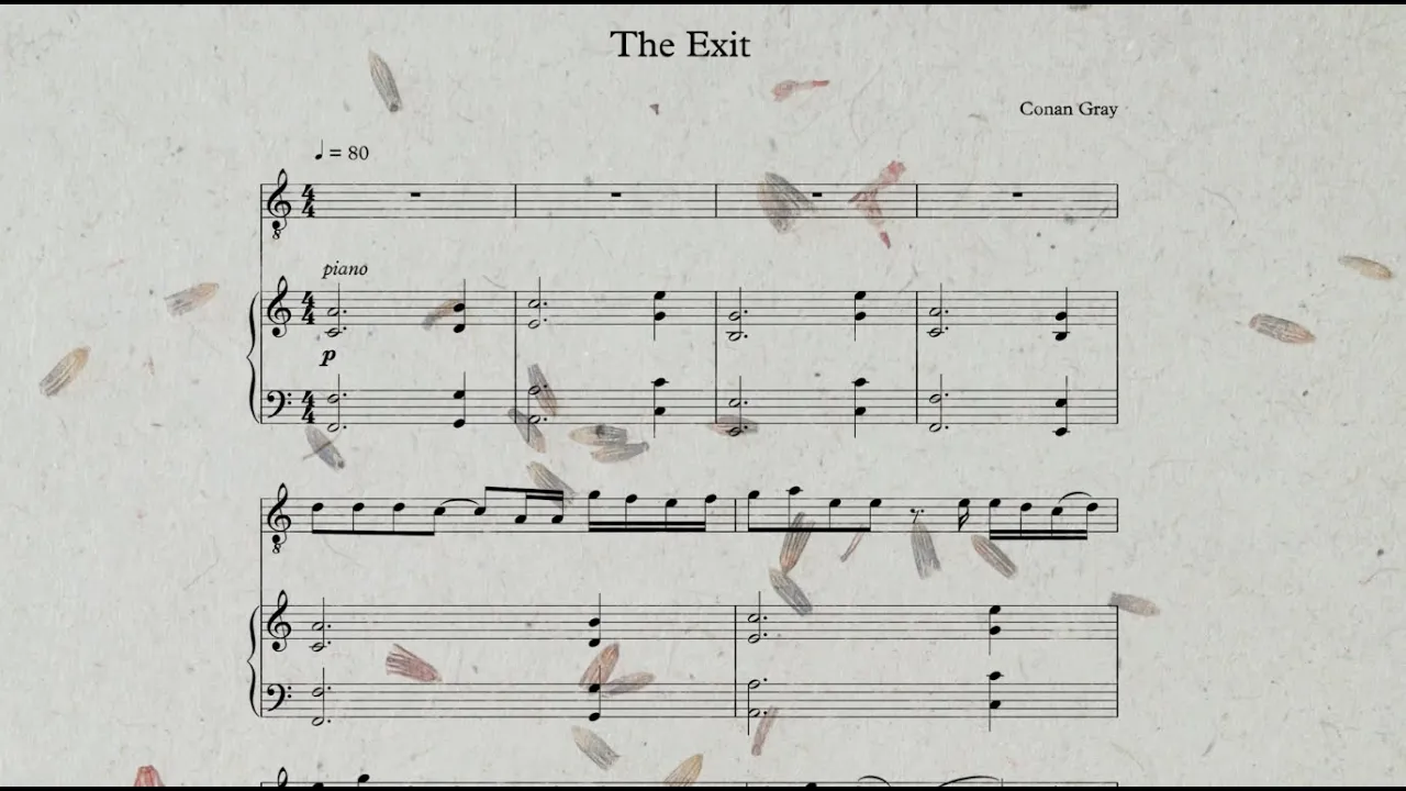 Conan Gray - The Exit (Official Lyric Video) background