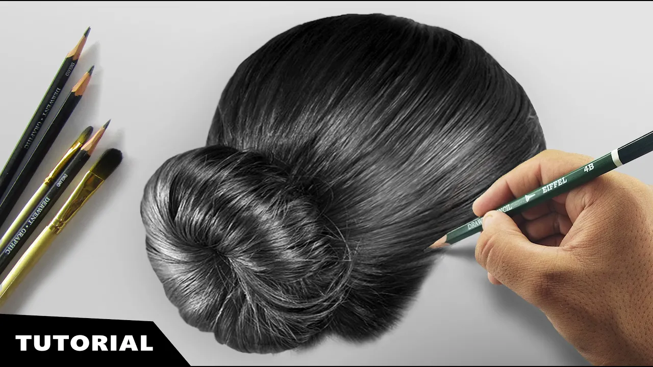 How I Draw Realistic Hair | Tutorial for BEGINNERS. background