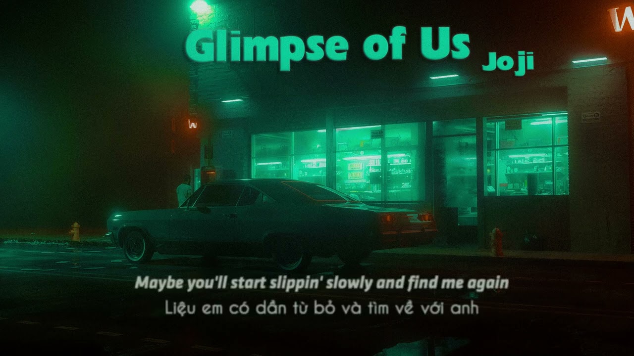 Vietsub | Glimpse of Us - Joji | Lyrics Video background