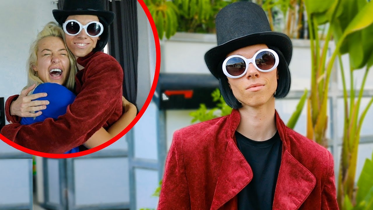 SURPRISING HYPE HOUSE WITH WILLY WONKA!! background