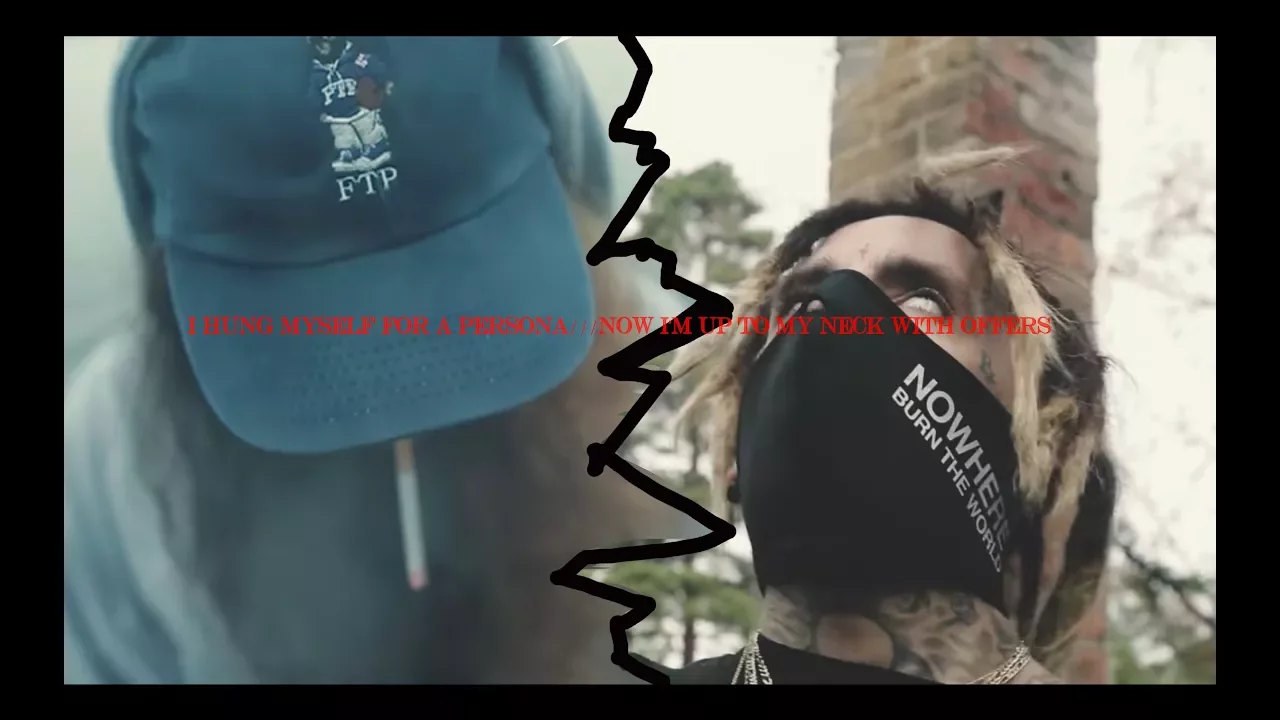 $UICIDEBOY$ - I HUNG MYSELF FOR A PERSONA///NOW I'M UP TO MY NECK WITH OFFERS background