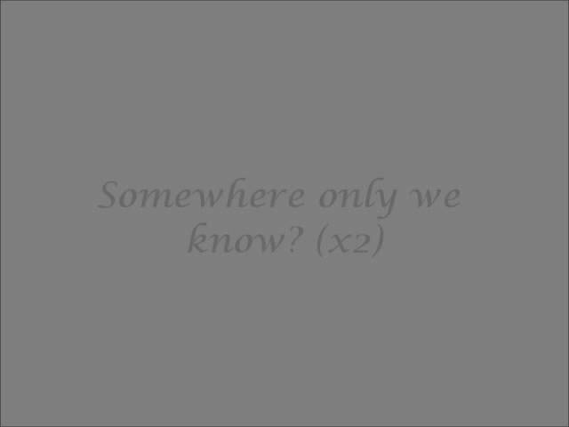 Lily Allen - Somewhere Only We Know (Lyrics) background