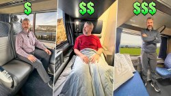 3 DAY Amtrak Sleeper Train: COACH, ROOMETTE, & BEDROOM Tested