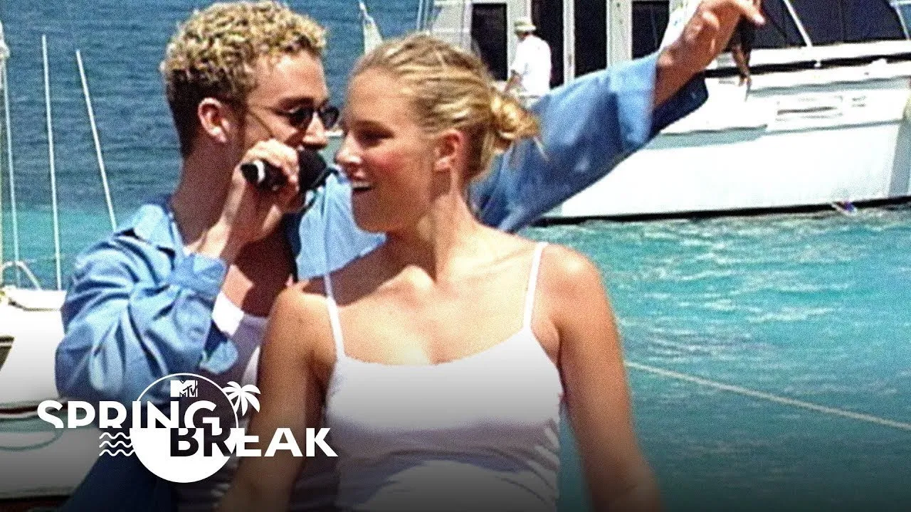 NSYNC Performs "Tearin' Up My Heart" (1999) | MTV Spring Break Throwback background