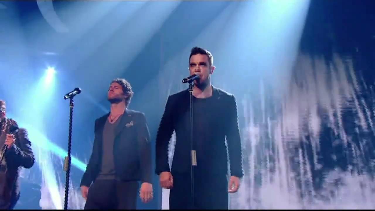 Take That's 1st TV performance re-united with Robbie Williams - X Factor 2010 background