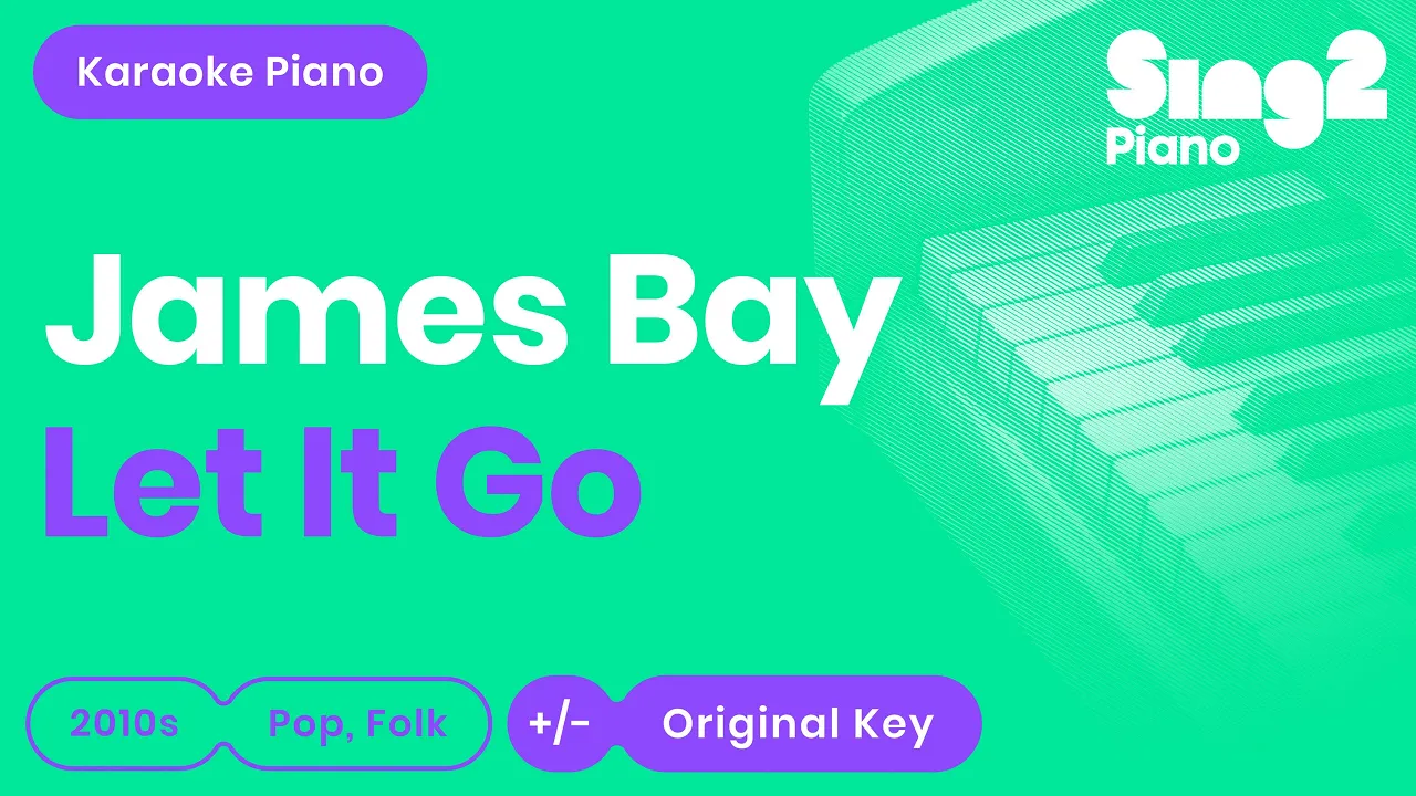 James Bay - Let It Go (Piano Karaoke) background