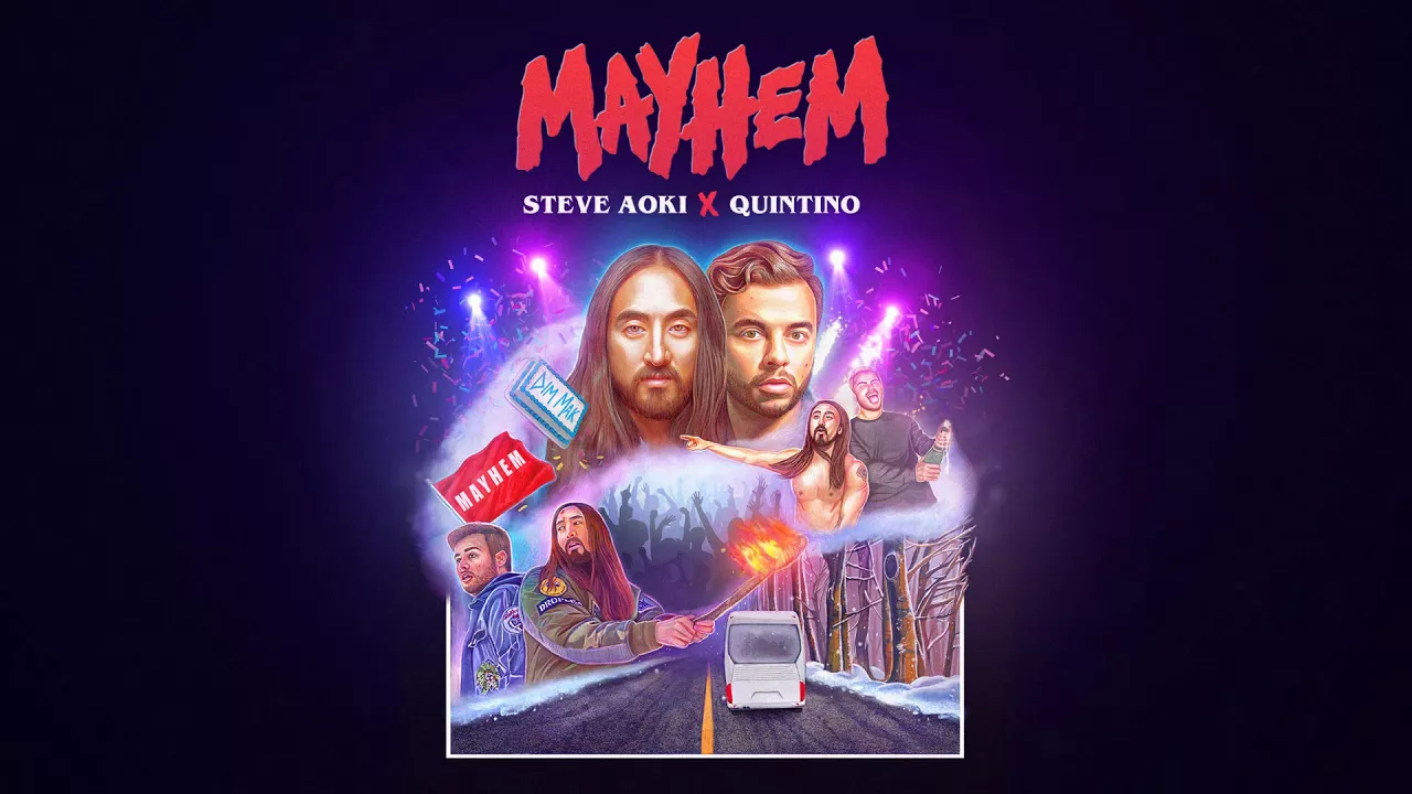 Steve Aoki & Quintino - Mayhem background