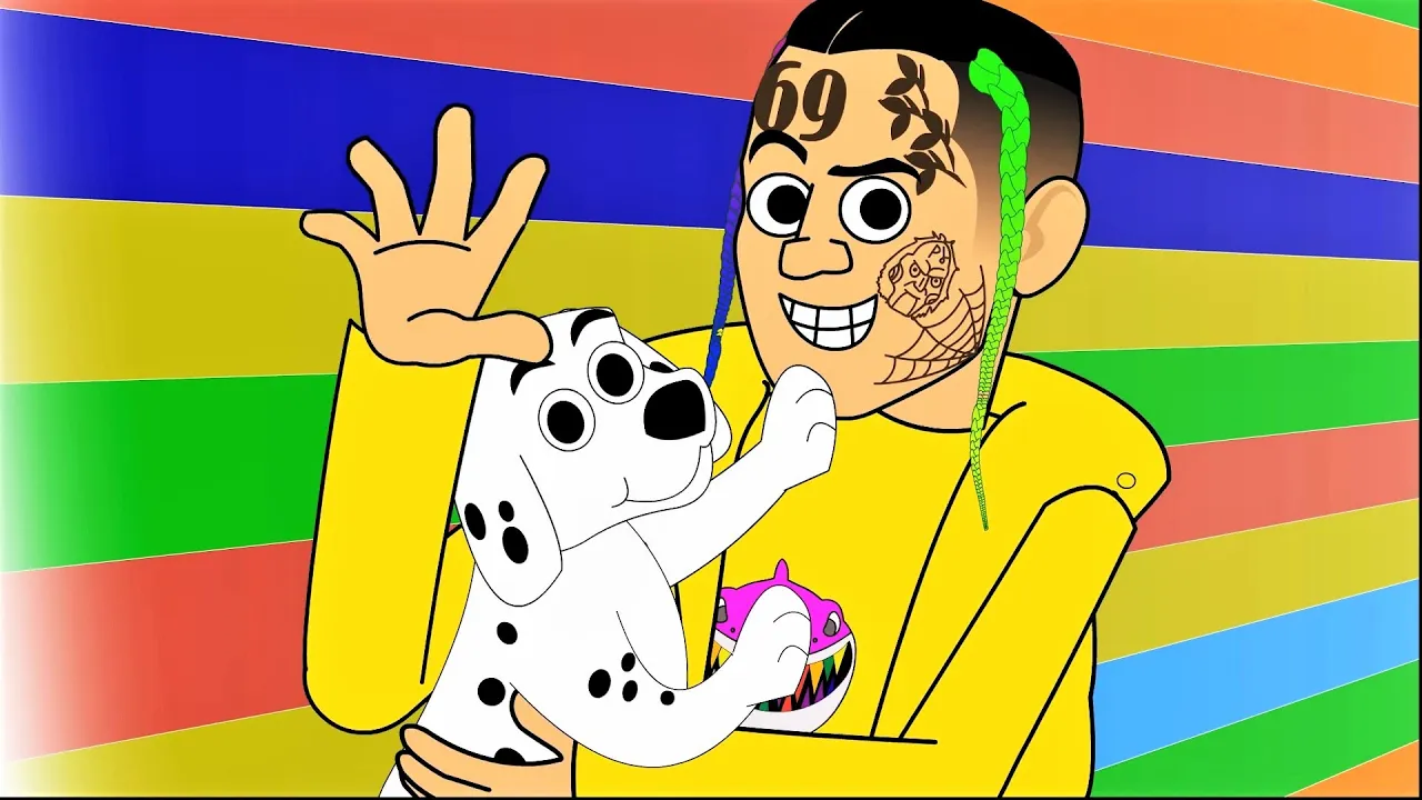 6IX9INE- GOOBA (Cartoon Parody) background