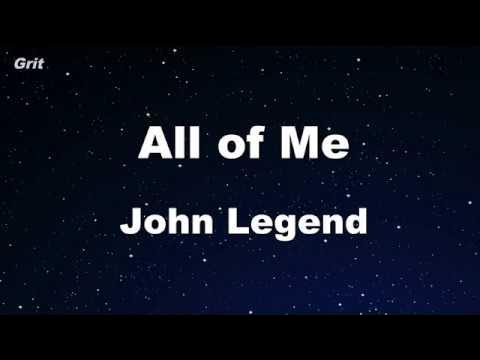 All of Me - John Legend Karaoke 【With Guide Melody】 Instrumental background