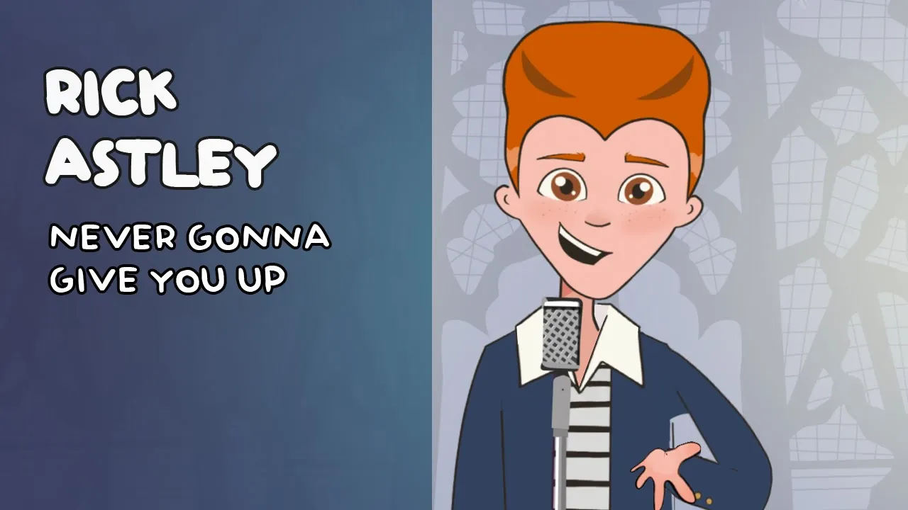 Rick Astley - Never Gonna Give You Up (Official Animated Video) background