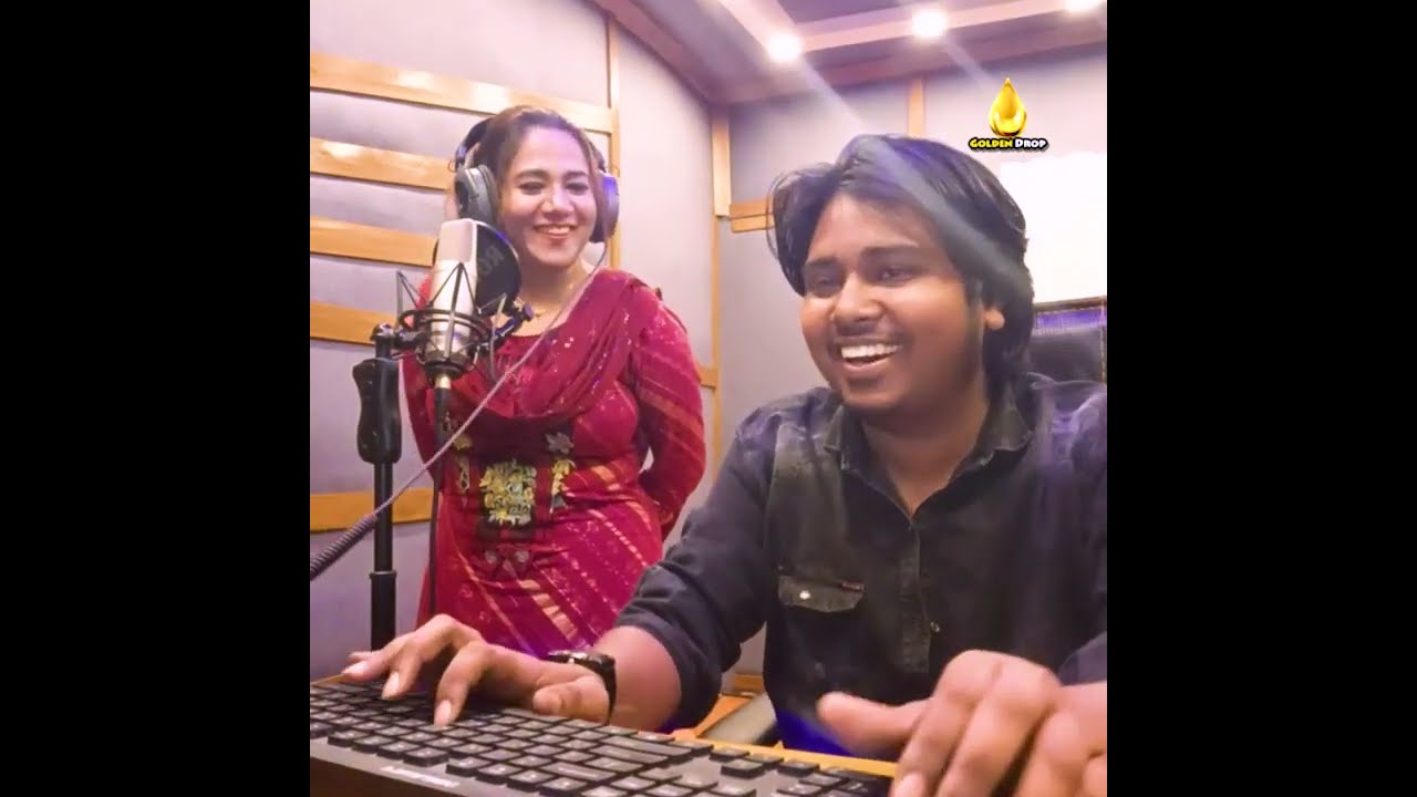 Cholone Bolone Nesha Nesha Lage Bipasha | New Song Recording | Akash Mahmud | Golden Drop | 2022 background