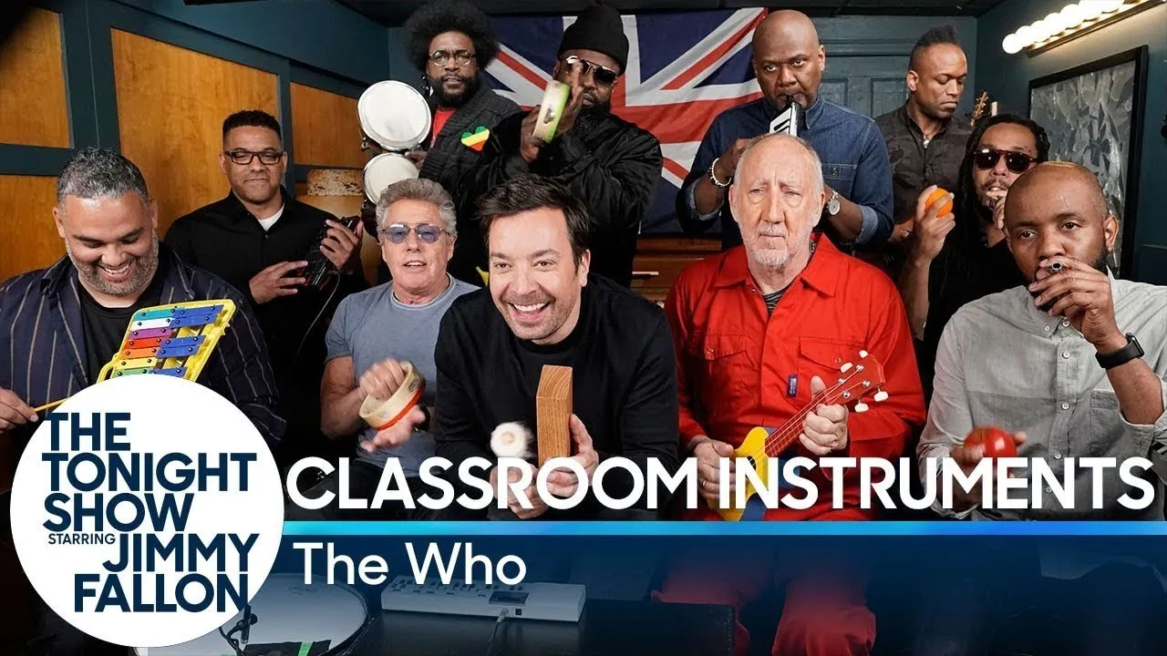Jimmy Fallon, The Who & The Roots Sing "Won't Get Fooled Again" (Classroom Instruments) background