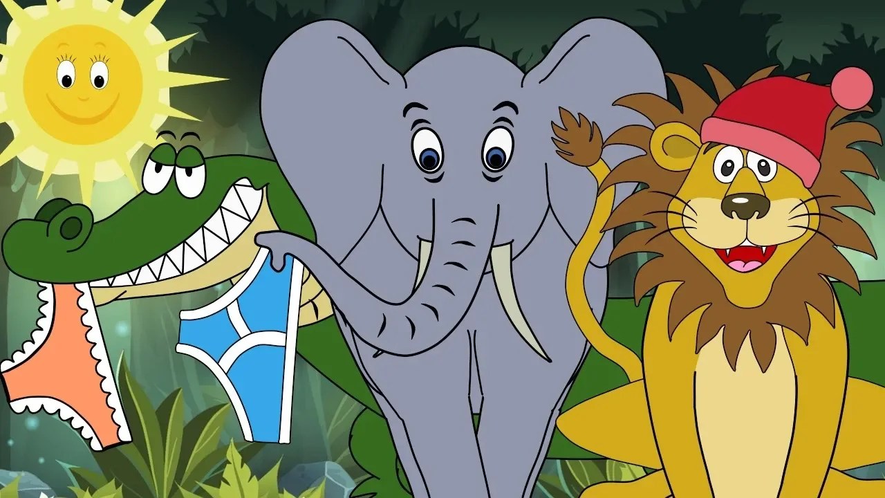 Down in the Jungle! Nursery Rhyme for babies and toddlers from Sing and Learn! background