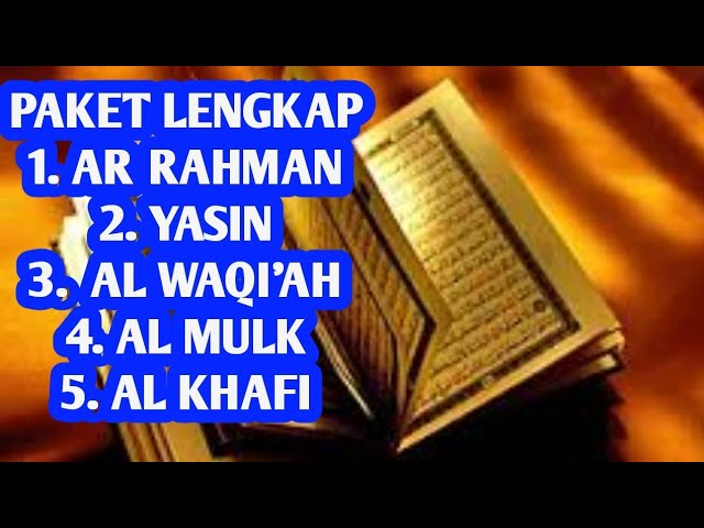Surah Ar Rahman,Surah Yasin,Surah Al Waqi'ah,Surah Al Mulk & Surah Al Kahfi poster — similar to Tribute to genius A R Rahman GIMA 2012