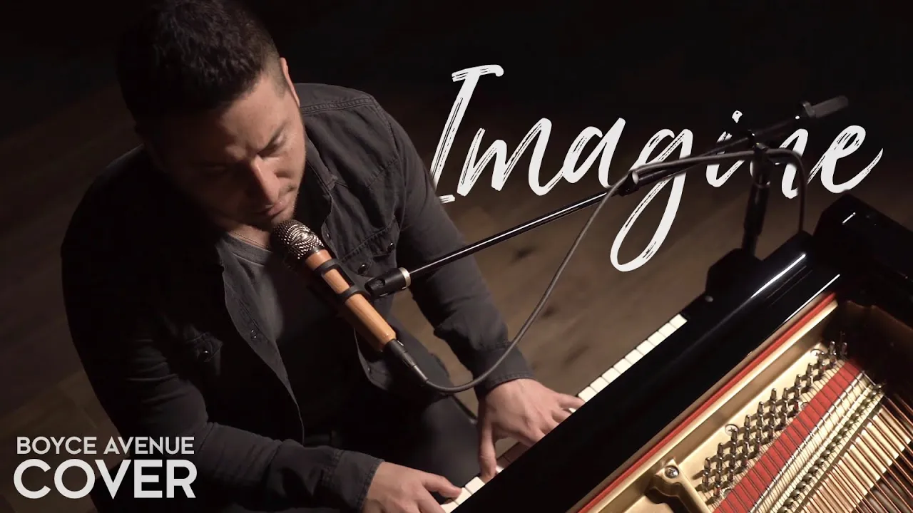 Imagine - John Lennon (Boyce Avenue piano acoustic cover) on Spotify & Apple background