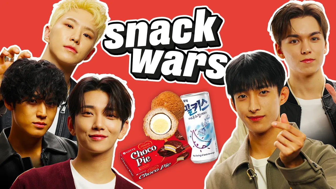 K-Pop Stars SEVENTEEN Try British Snacks For The First Time | Snack Wars (2024) | Watch on Movi47