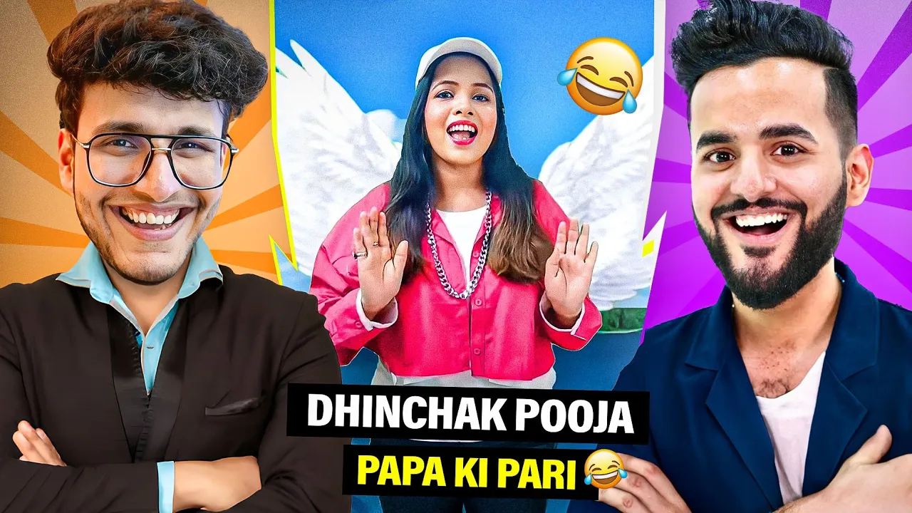 Try Not To Laugh vs My Brother (Dhinchak Pooja Papa ki Pari Edition) poster — similar to Surviving in Rs1,00,000 VS  Rs200 Hotel Room !!