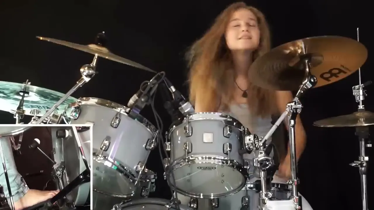Here I Go Again (Whitesnake); drum cover by Sina background