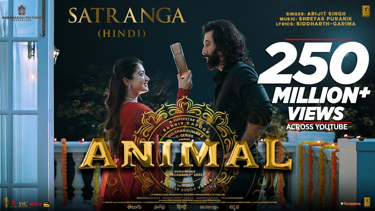 ANIMAL: SATRANGA(Song) Ranbir Kapoor,Rashmika|Sandeep V|Arijit,Shreyas P,Siddharth-Garima |Bhushan K