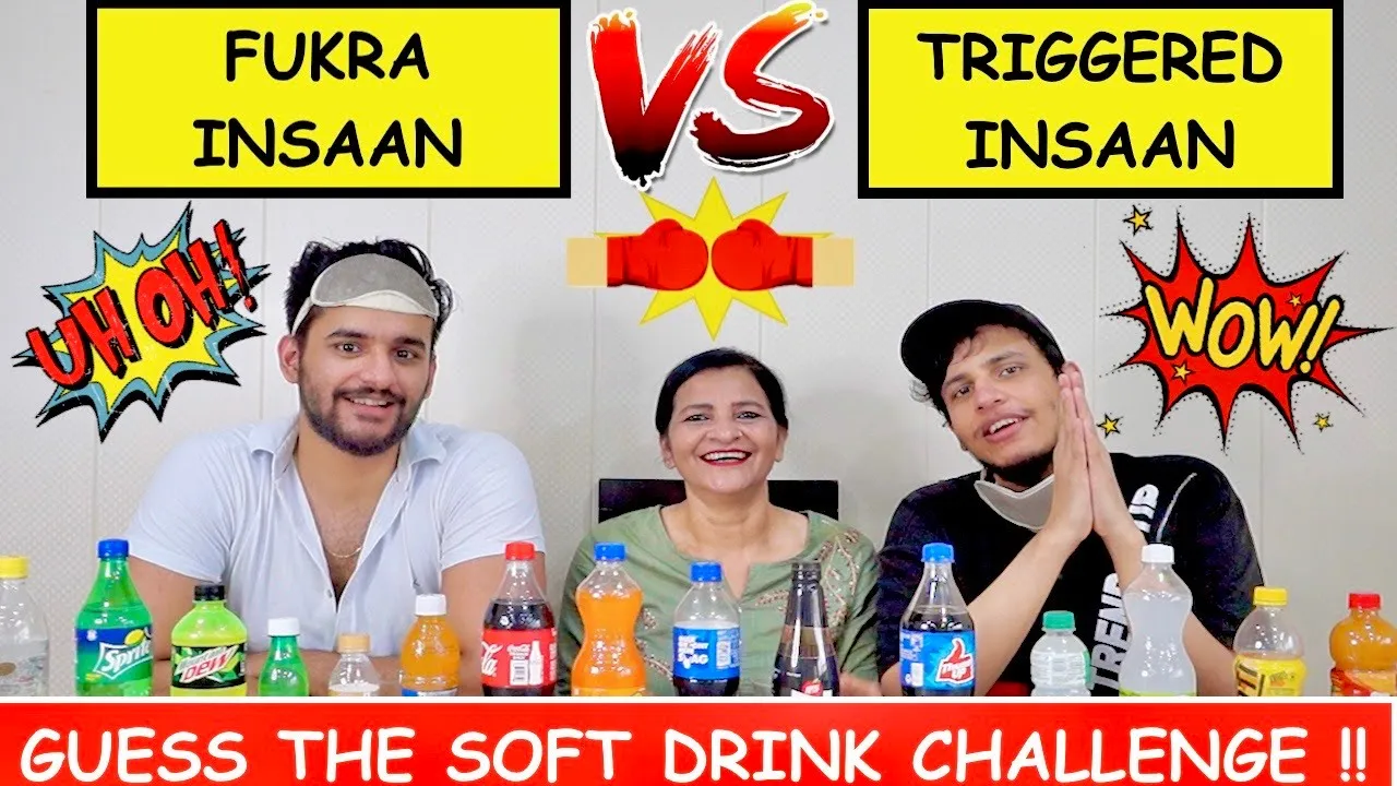 Guess the SOFT DRINK Challenge vs TRIGGERED INSAAN !!