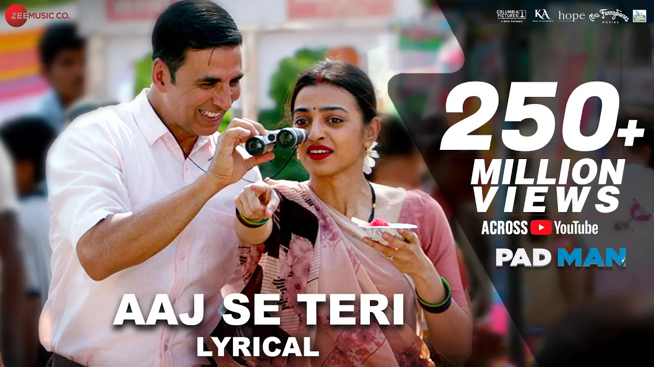 Aaj Se Teri - Lyrical | Padman | Akshay Kumar & Radhika Apte | Arijit Singh | Amit Trivedi background