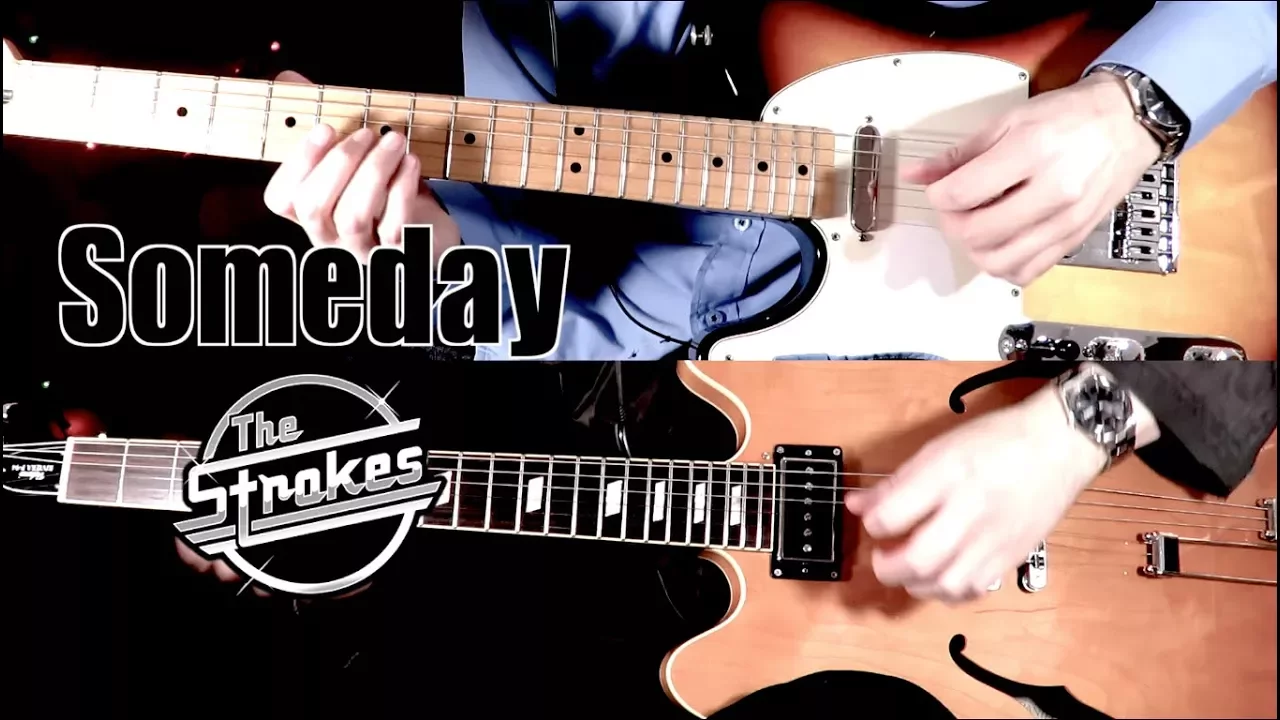 Someday - The Strokes ( Guitar Tab Tutorial & Cover )