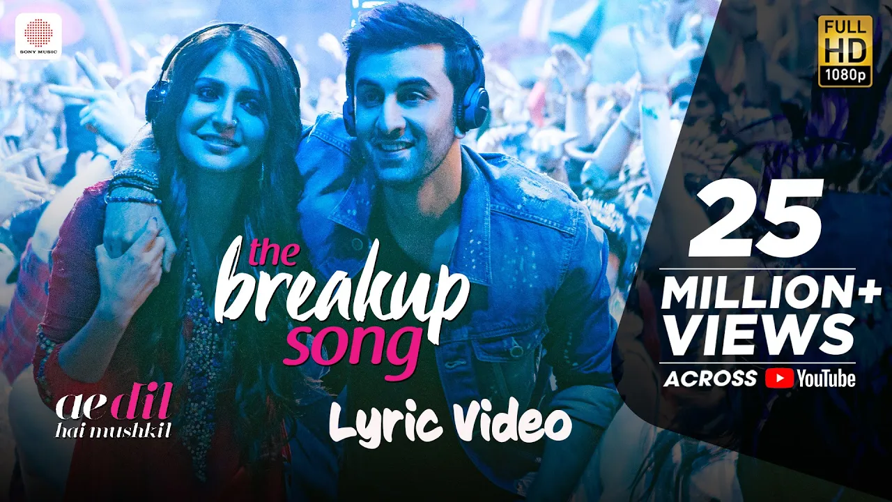 The Breakup Song - Official Lyric Video | Ranbir | Anushka | Pritam | Arijit I Badshah | Jonita background