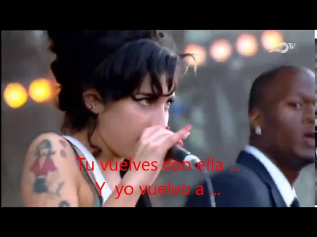 Amy Winehouse Back To Black sub español (Live at isle of wight 2007) background