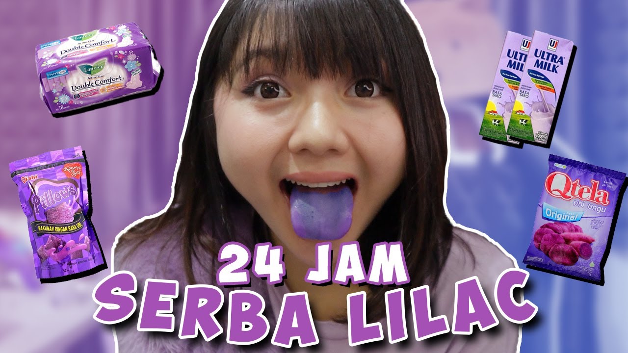 24 JAM SEMUA WARNA LILAC (UNGU) - SI SAPILOID VLOG