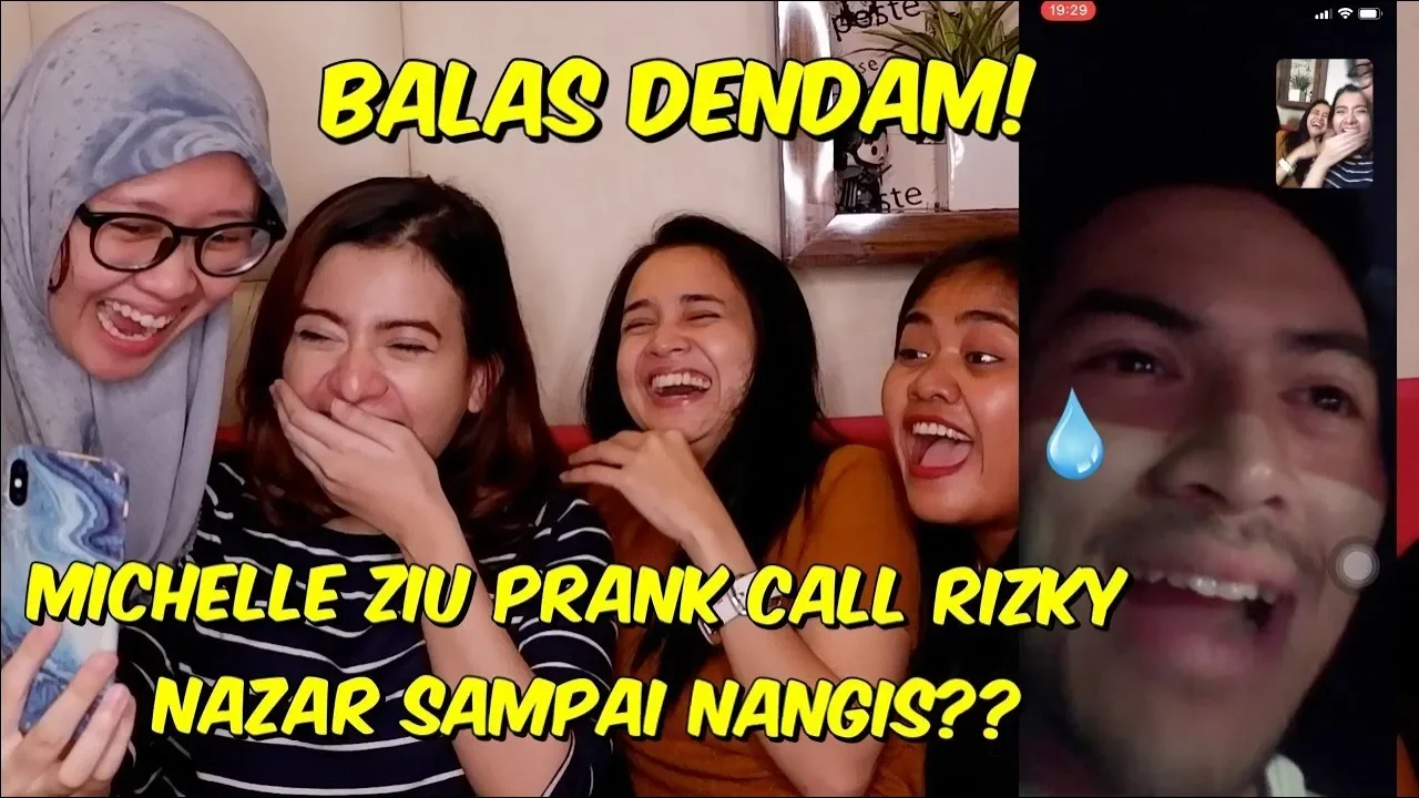 MICHELLE ZIU PRANK CALL RIZKY NAZAR SAMPAI NANGIS