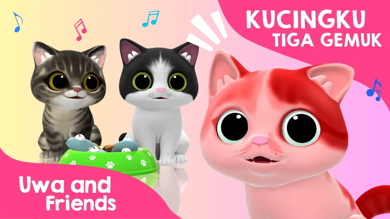 Kucingku Tiga Gemuk - Lagu Kucingku Telu - Lagu Anak Anak Lucu background