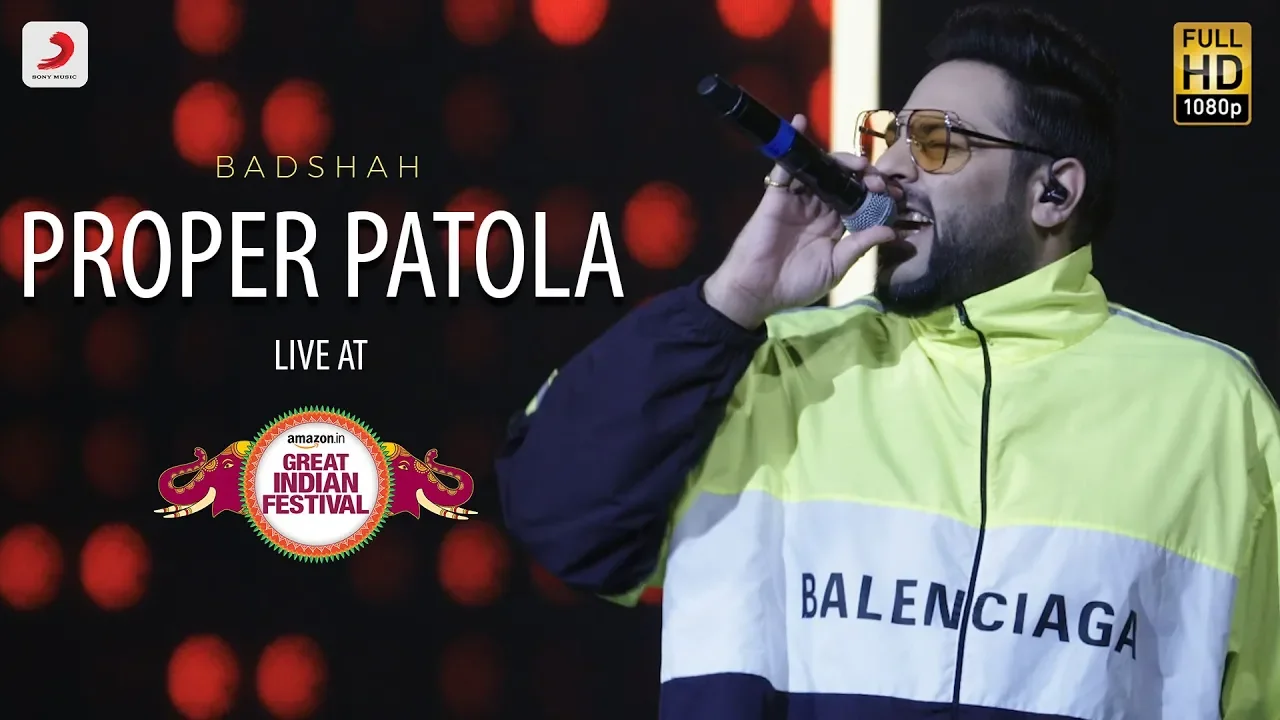Proper Patola - Live @ Amazon Great Indian Festival | Badshah & Aastha | Namaste England background