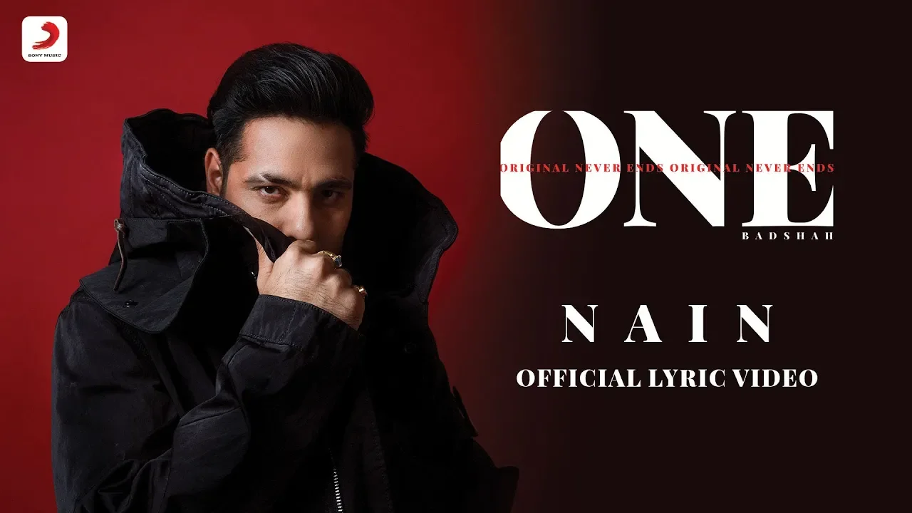 Badshah - Nain | Aastha Gill | Album ONE | Lyrics Video background