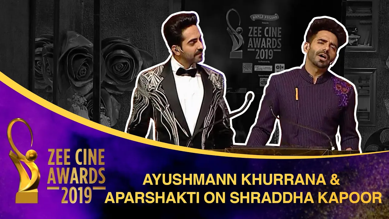 Ayushmann and Aparshakti | Brothers troll Shraddha Kapoor | Zee Cine Awards 2019 background