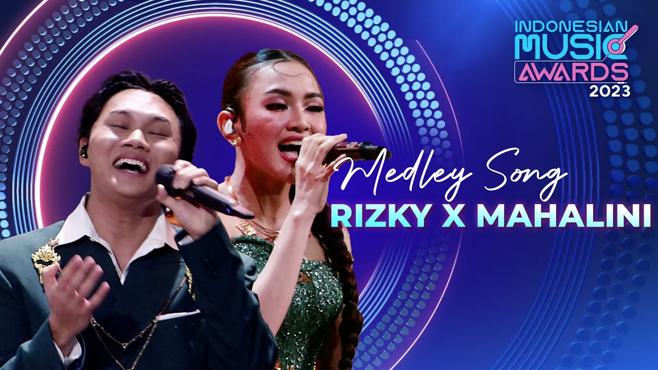 SUARANYA NGEBLAND! Rizky Febian X Mahalini - Medley Song | INDONESIAN MUSIC AWARDS 2023 background