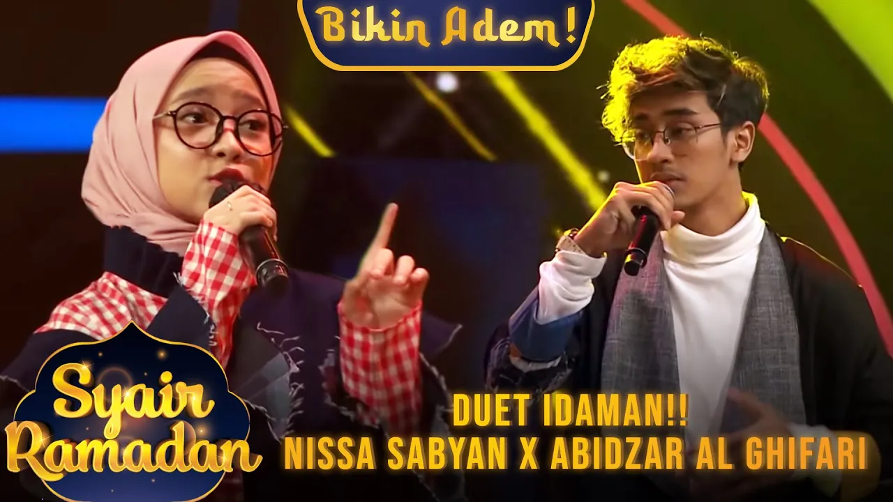 MERDU BANGET!! Shalawat Cinta - Abidzar Al Ghifari X Nissa Sabyan | SYAIR RAMADAN GTV background