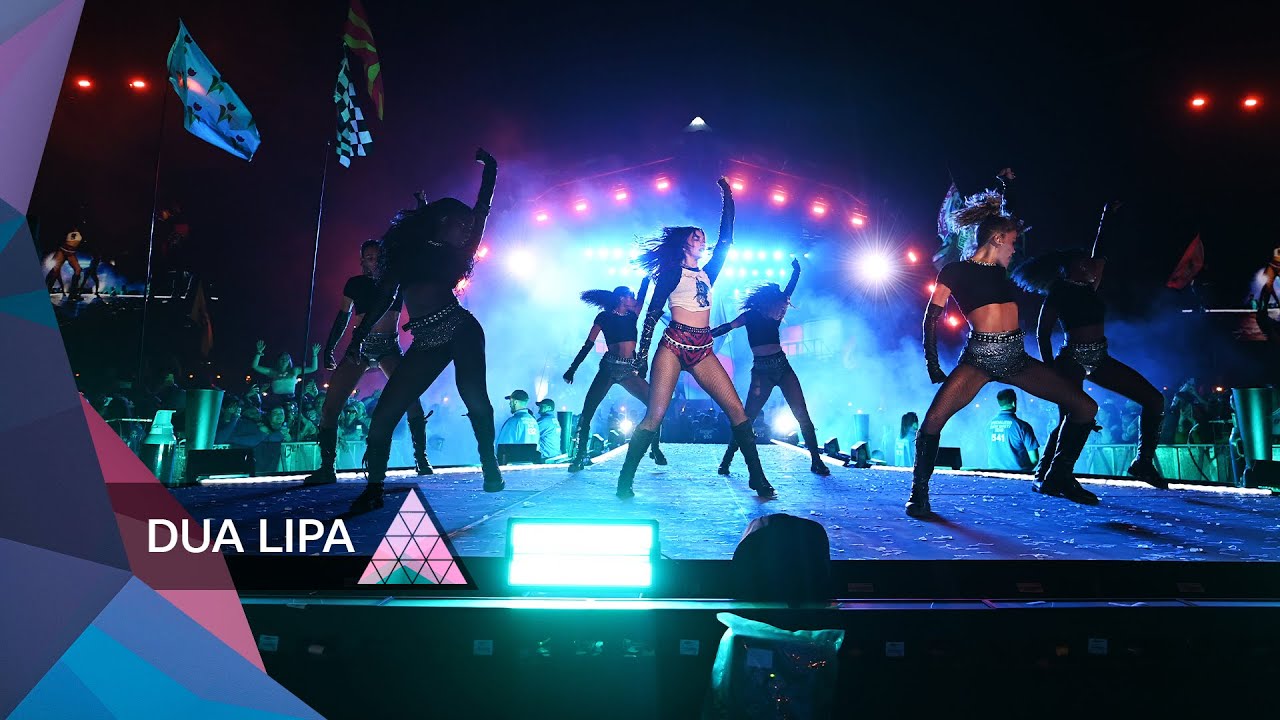 Dua Lipa - Levitating (Glastonbury 2024) background