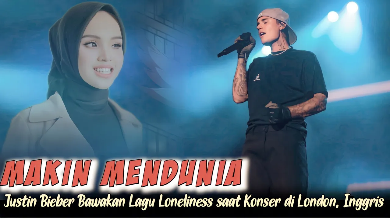 Keren AbisđČ Justin Bieber Bawakan Lagu Loneliness Ciptaan Putri Ariani saat Manggung di London background