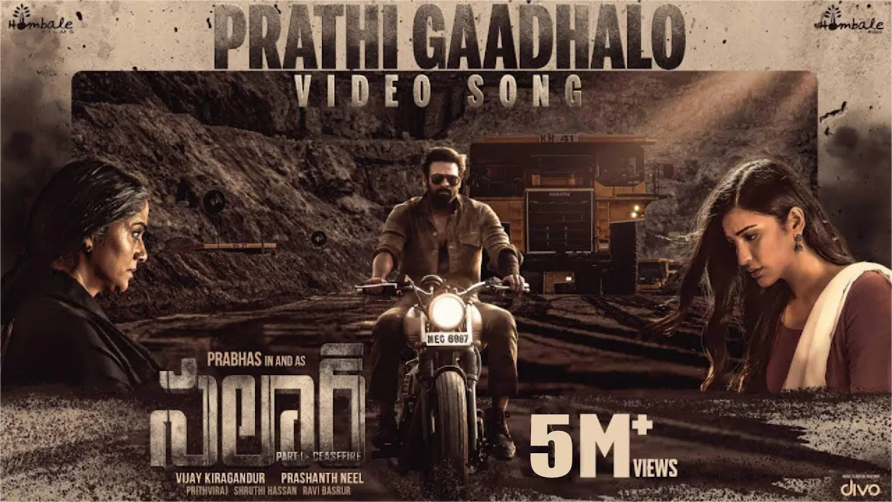 Prathi Gaadhalo - Video Song | Salaar | Prabhas | Prithviraj | Prashanth Neel |Ravi Basrur | Hombale