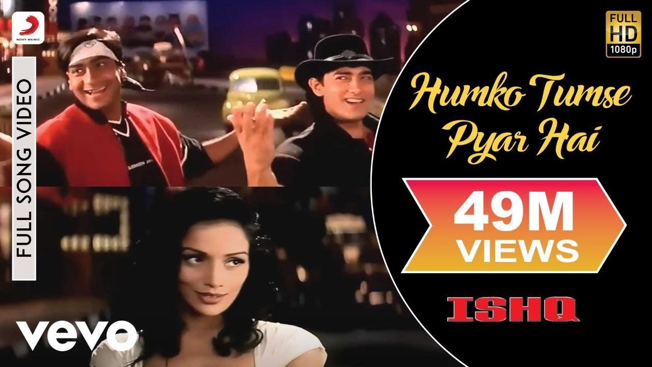 Humko Tumse Pyar Hai Full Video - Ishq|Aamir Khan,Ajay Devgan|Abhijeet|Anu Malik background