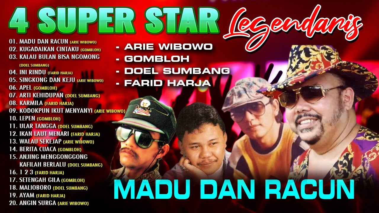 4 SUPERSTAR LEGENDARIS ARIE WIBOWO - GOMBLOH - DOEL SUMBANG - FARID HARJA (2023) | Watch on Movi47