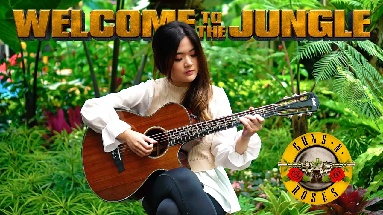 (Guns N' Roses) Welcome To The Jungle - Fingerstyle Guitar Cover | Josephine Alexandra background