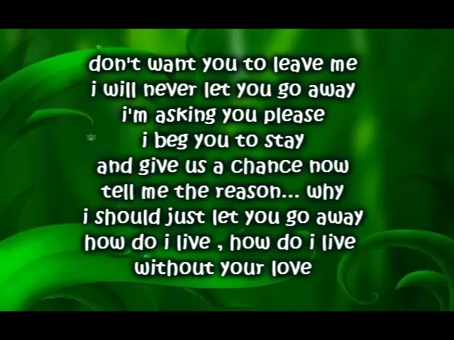 Never Let Go by Juris with Lyrics background