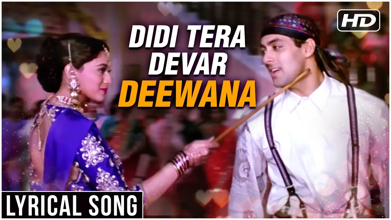 Didi Tera Devar Deewana | Lyrical Song | Hum Aapke Hain Koun | Salman Khan, Madhuri Dixit background