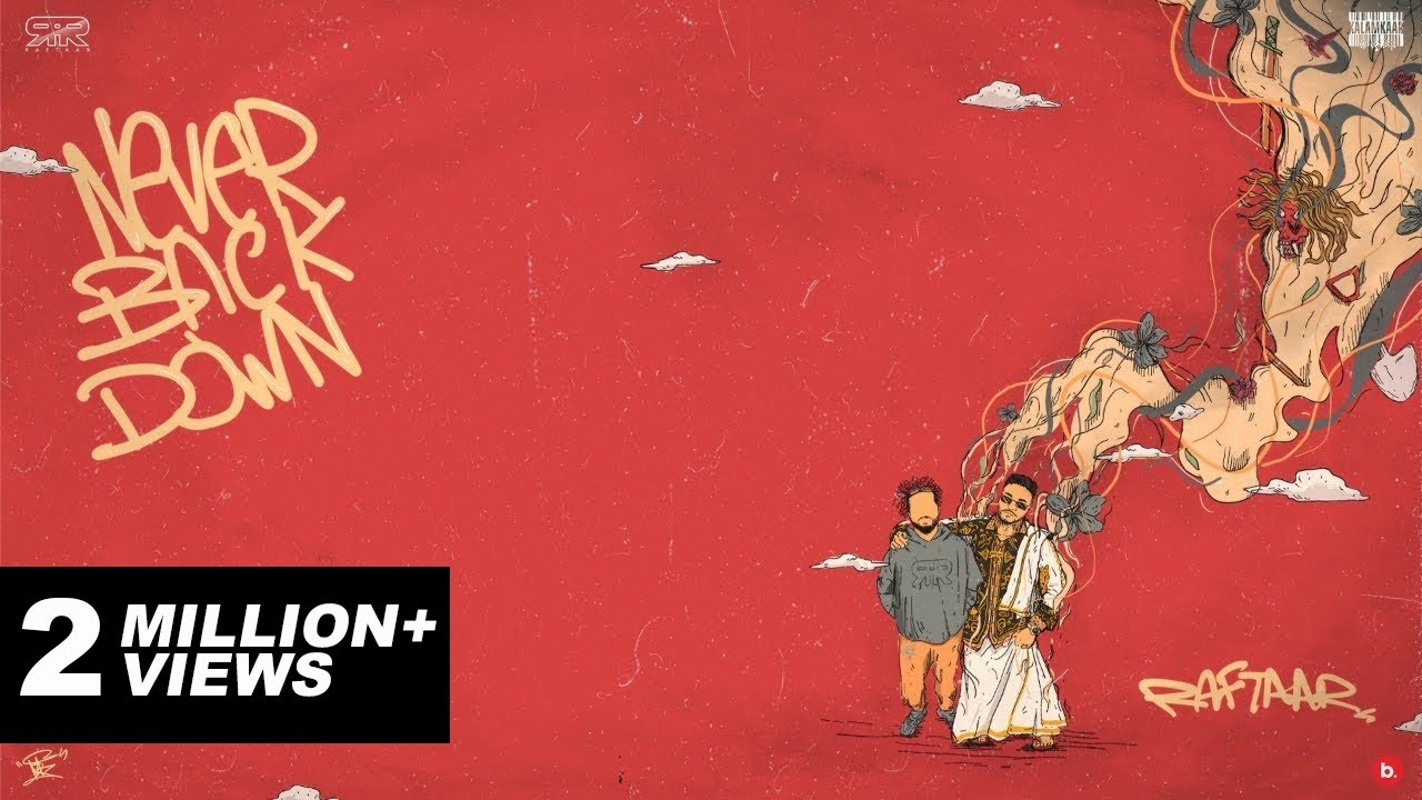 RAFTAAR - NEVER BACK DOWN (OFFICIAL VISUALIZER) background