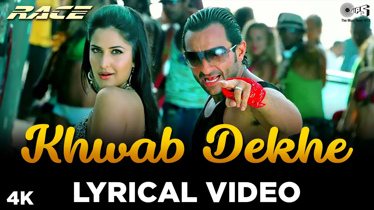 Lyrical: Khwab Dekhe (Sexy Lady) - Race | Saif Ali Khan, Katrina Kaif |Monali Thakur, Neeraj| Pritam background