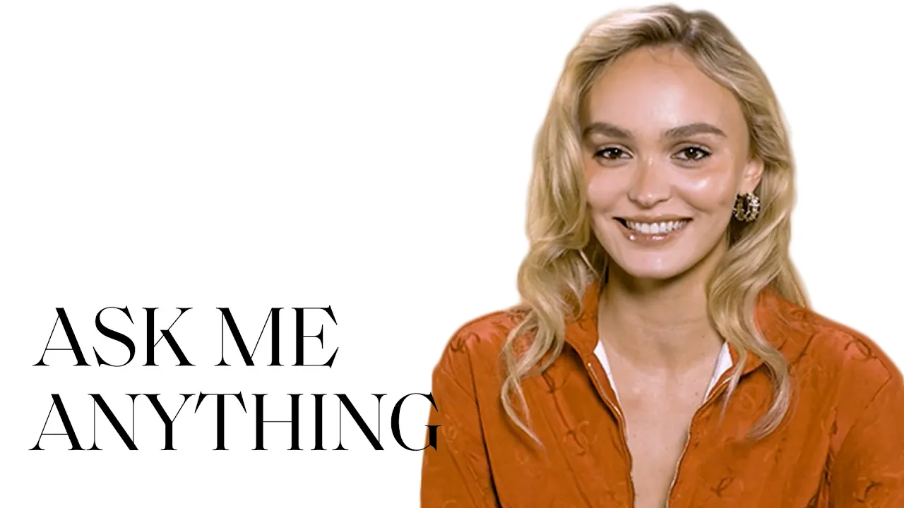 Lily-Rose Depp's Favorite French Phrase, Her Style Icons & Celebrity Crush | Ask Me Anything | ELLE background
