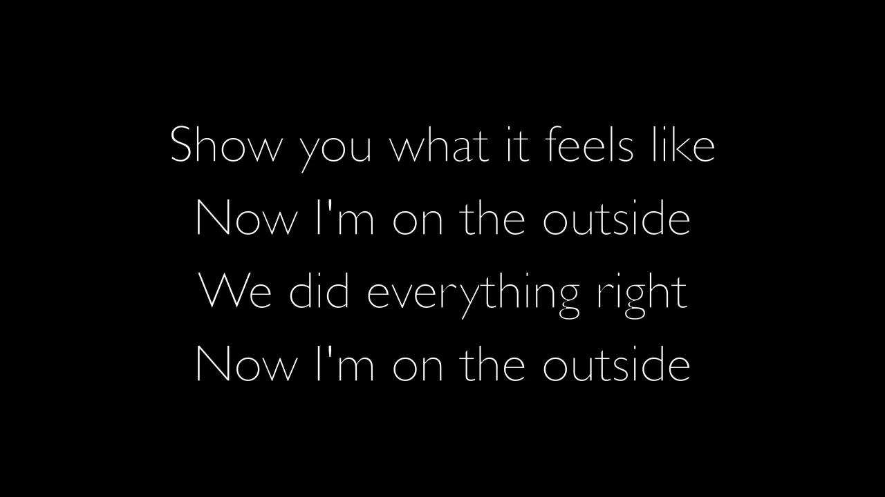 Outside - Ellie Goulding Lyrics background
