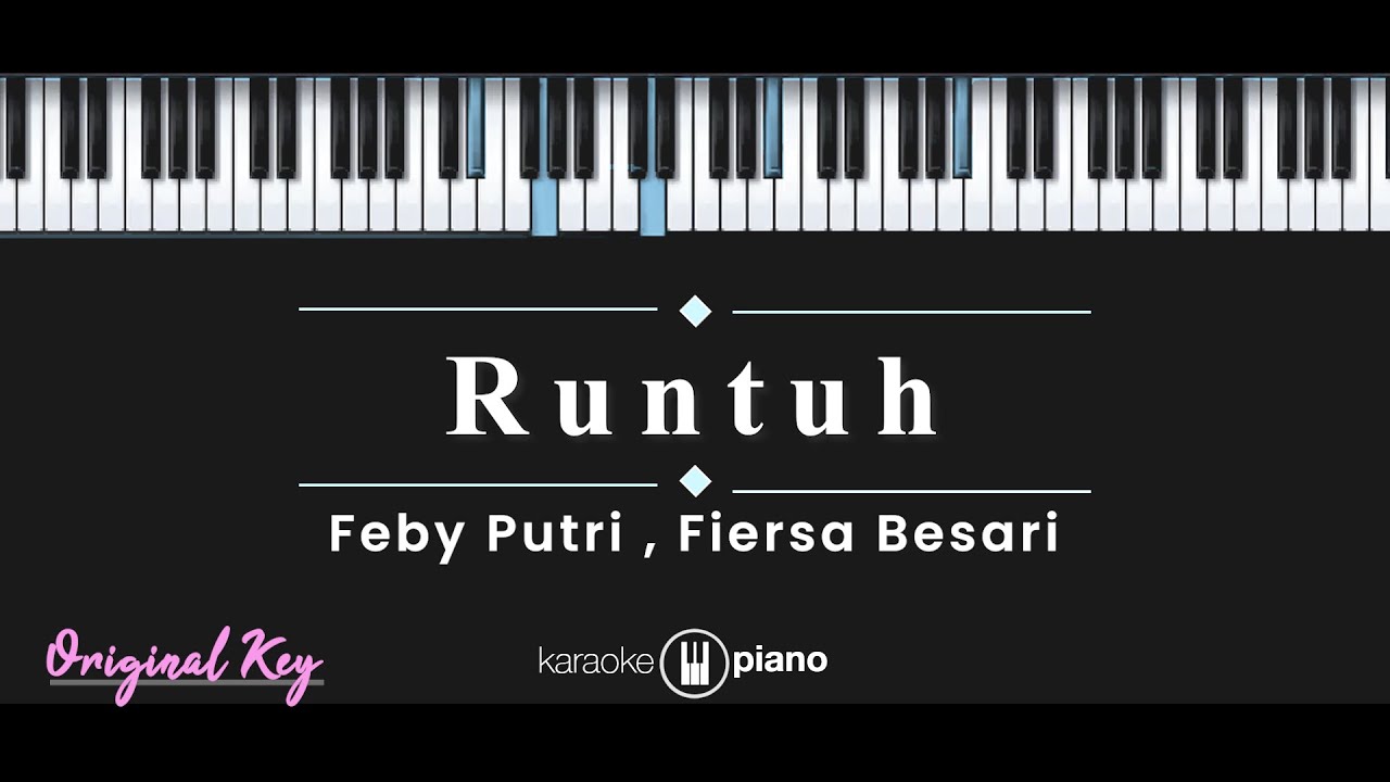 Runtuh - Feby Putri, Fiersa Besari (KARAOKE PIANO - ORIGINAL KEY) background