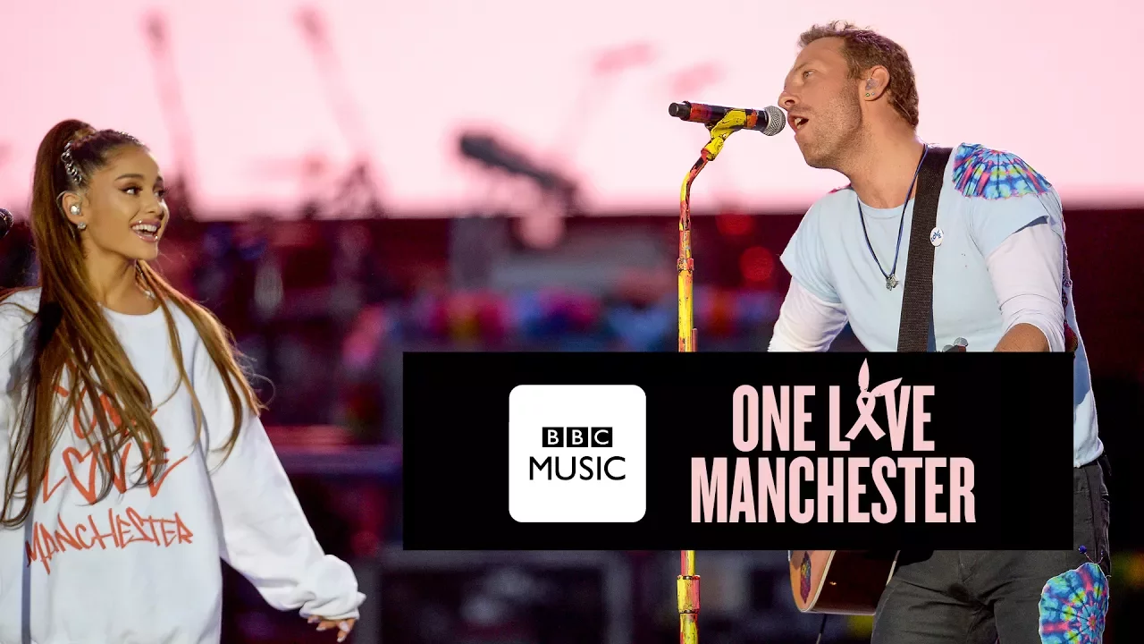 Chris Martin and Ariana Grande - Don't Look Back In Anger (One Love Manchester) background